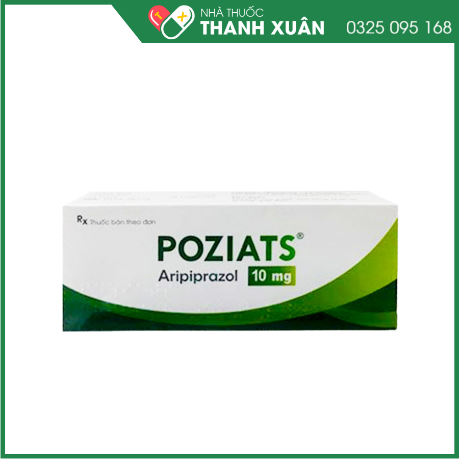 Thuốc Poziats 10mg điều trị tâm thần phân liệt, điều trị rối loạn lưỡng cực cấp tính